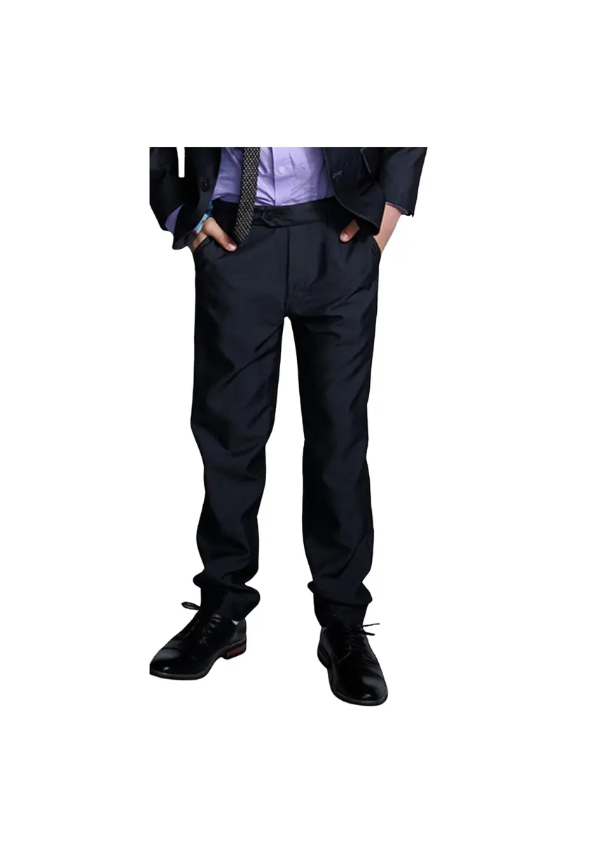 Appaman Boys' Vintage Black Suit Pants 7 | Slim Fit, Mid Rise, Polyester Blend - main product image