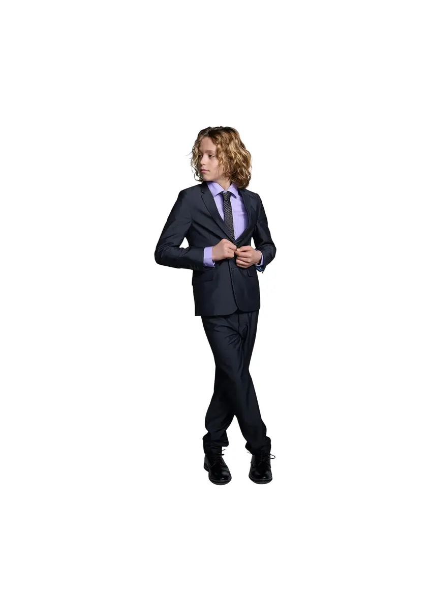 Appaman Boys' Vintage Black Suit Pants 7 | Slim Fit, Mid Rise, Polyester Blend - view 7