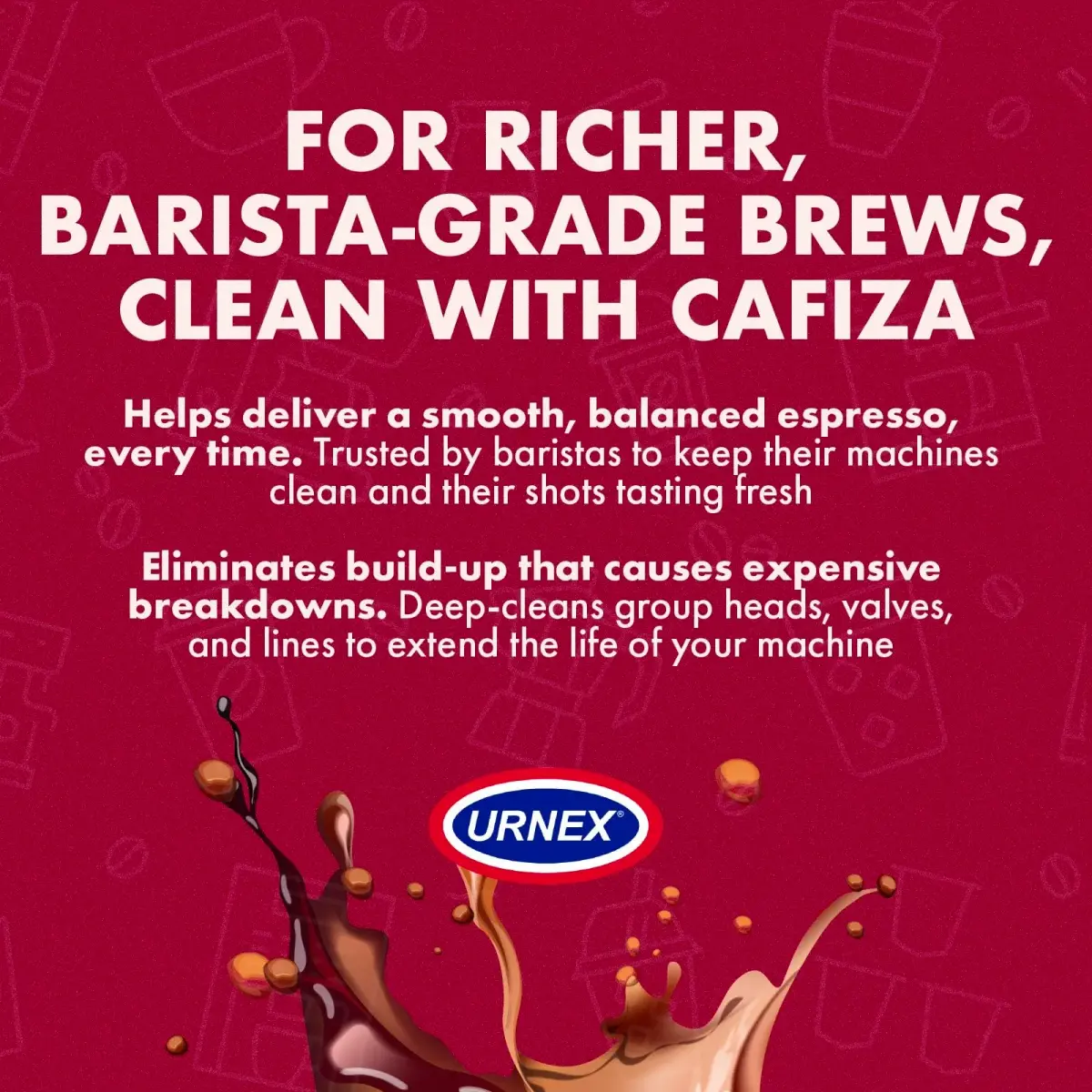 Urnex Cafiza Professional Espresso Machine Cleaning Powder 1.7 kg (56.6 oz) — 3 Pack | Cleans Oils & Residue - view 6