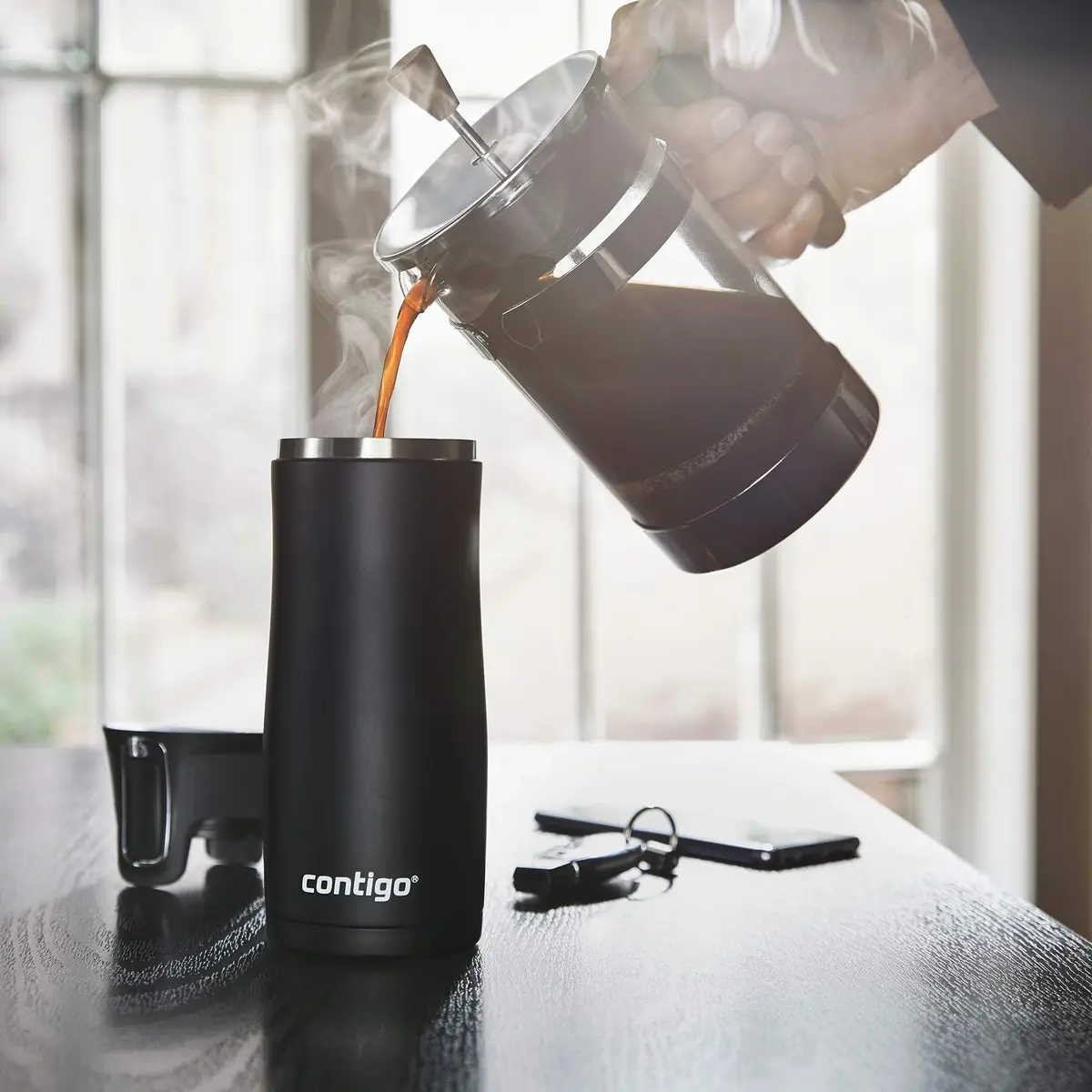 Contigo West Loop Stainless Steel Vacuum-Insulated Travel Mug 590ml (16oz) 2-Pack | Keeps Drinks Hot 5 Hrs, Cold 12 Hrs - view 6