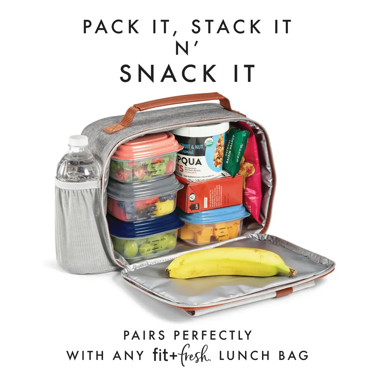 Fit & Fresh Small Plastic Containers With Lids 8 oz | Leakproof Snack & Meal Prep - view 6