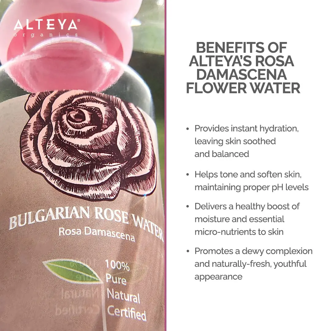 Alteya Organics Rose Water Natural Facial Toner, 17 Fl Oz | Hydrates & Calms Skin, Supports Rejuvenation - view 7