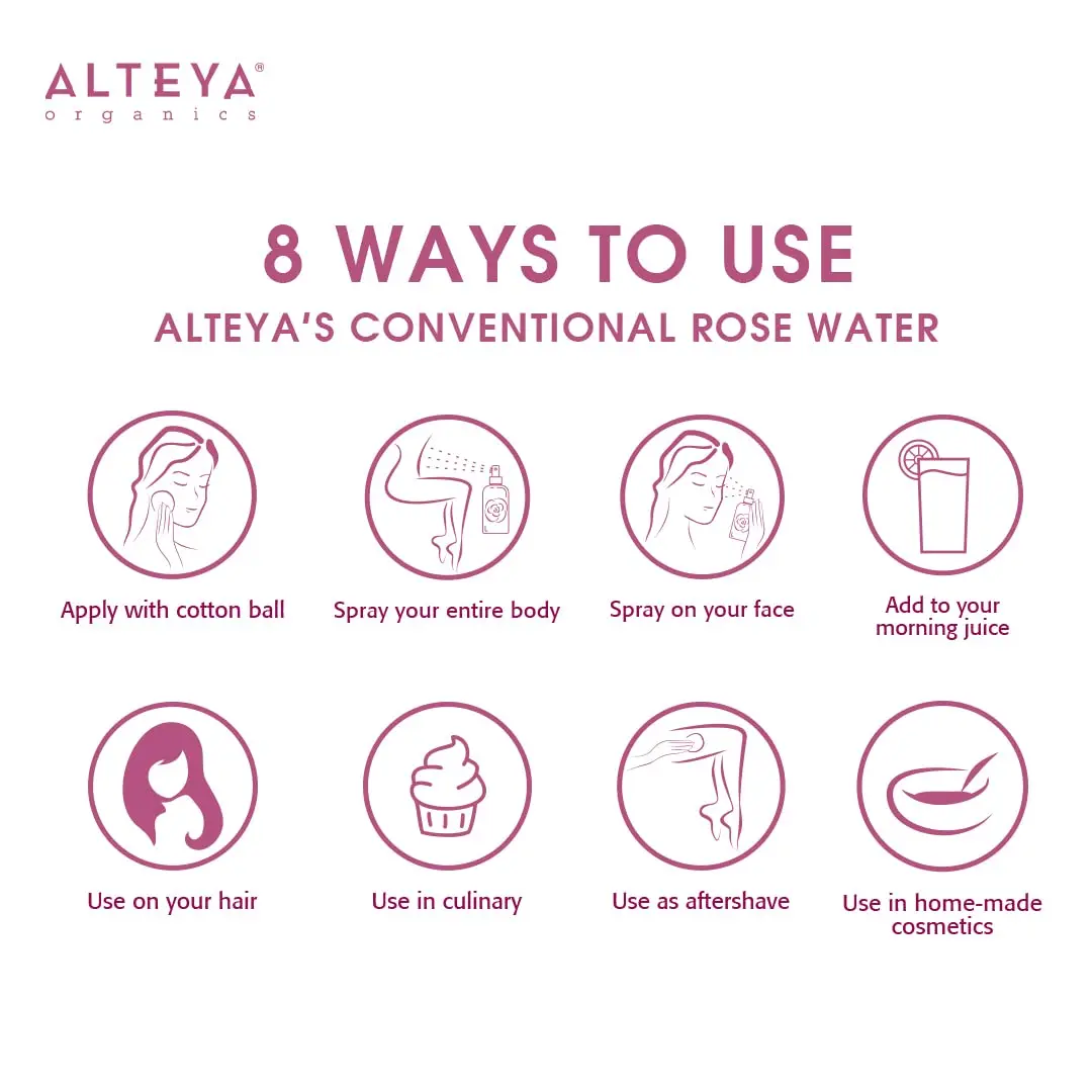 Alteya Organics Rose Water Natural Facial Toner, 17 Fl Oz | Hydrates & Calms Skin, Supports Rejuvenation - view 8