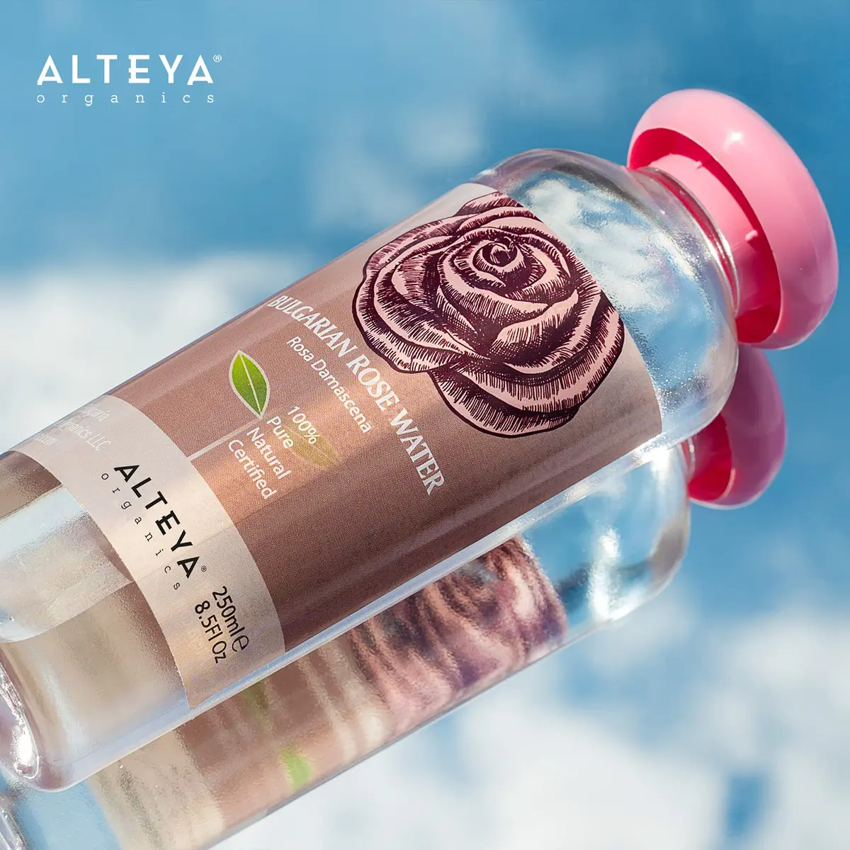 Alteya Organics Rose Water Natural Facial Toner, 17 Fl Oz | Hydrates & Calms Skin, Supports Rejuvenation - view 3