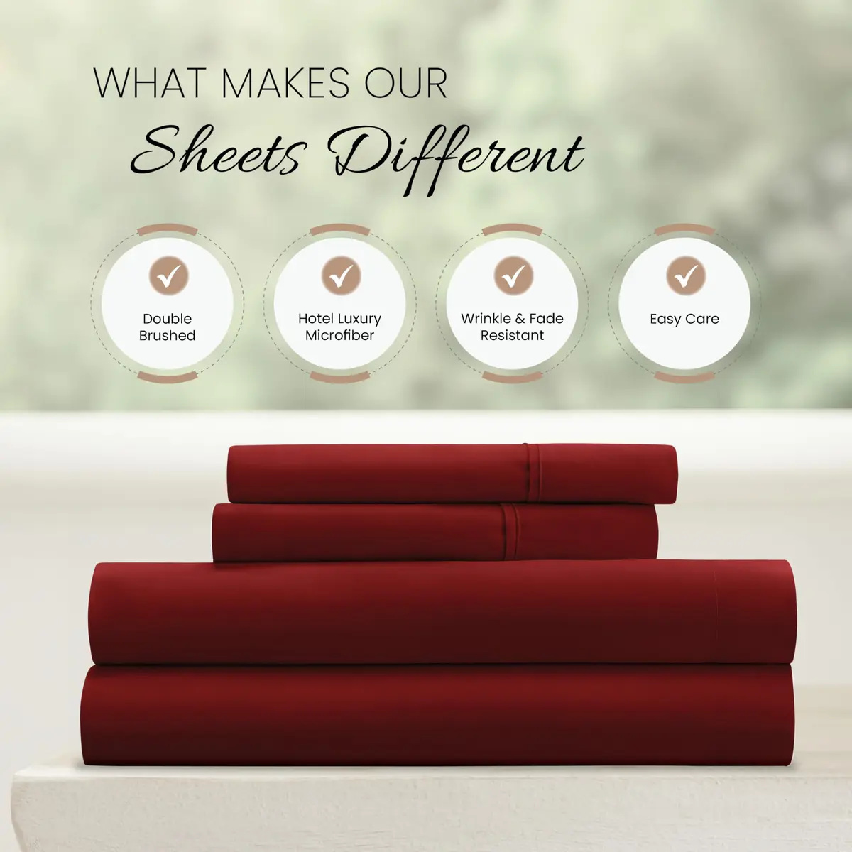 Linen Market California King Bed Sheet Set | Wrinkle-Free Microfiber, Breathable & Durable (1800 Series) - view 4