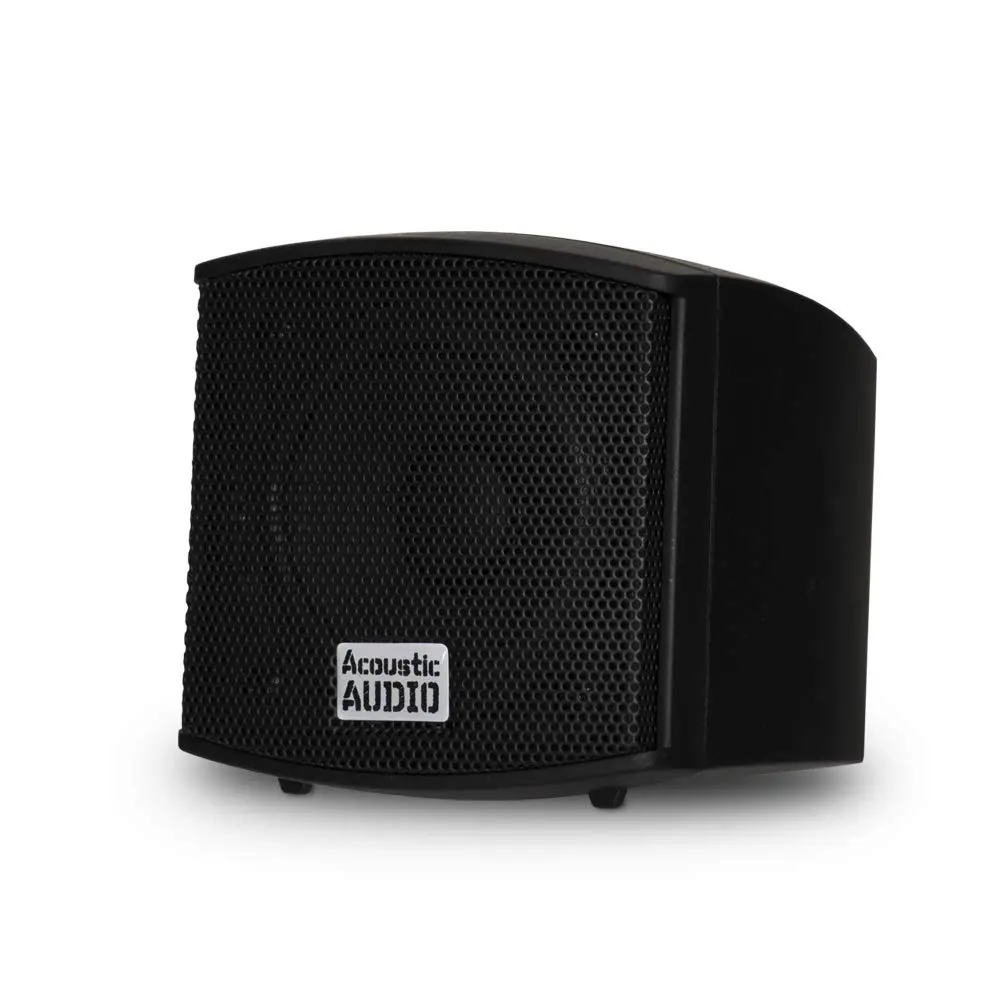 Acoustic Audio AA321B Mountable Indoor Speakers 400 Watts Black Bookshelf Pair | Passive Stereo Speakers for Home Theater & Bookshelf Use - view 2