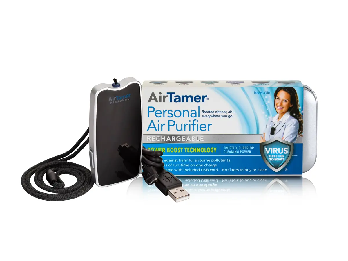 AirTamer A310 Personal Air Purifier Necklace | Ionic Technology for Cleaner Air - view 2