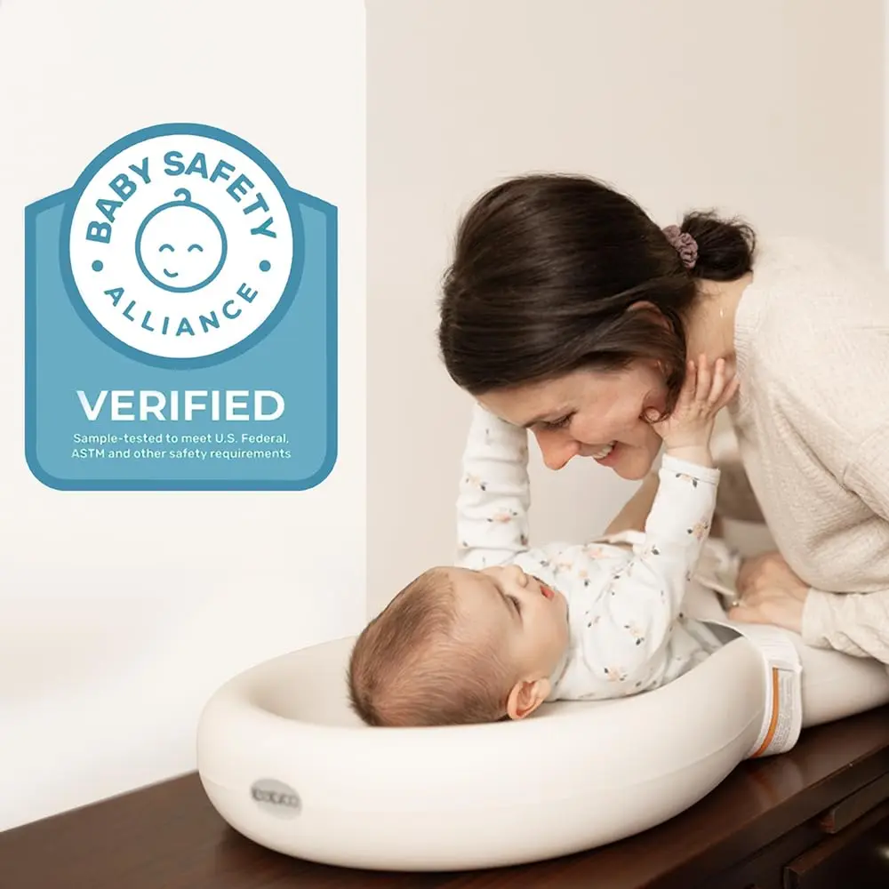 Keekaroo Peanut Changer Baby Vanilla | Water-Resistant Wipeable Changing Pad (70-120 chars) - view 4