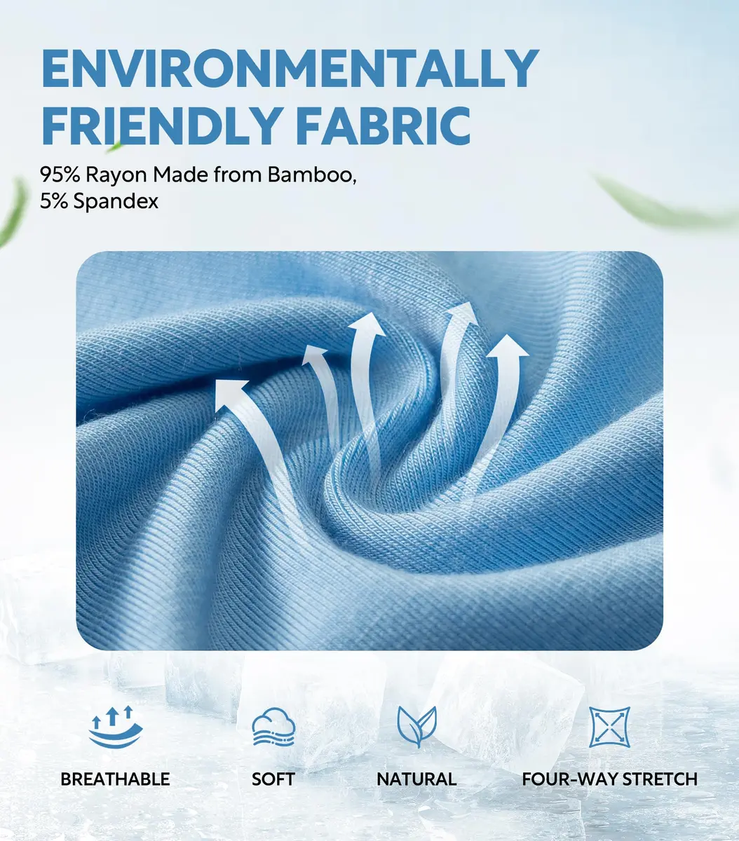 DAVID ARCHY Men's Bamboo Rayon Trunks Underwear Contoured Pouch No Fly | Ultra Soft, Breathable, Moisture Wicking (X-Large) - view 2