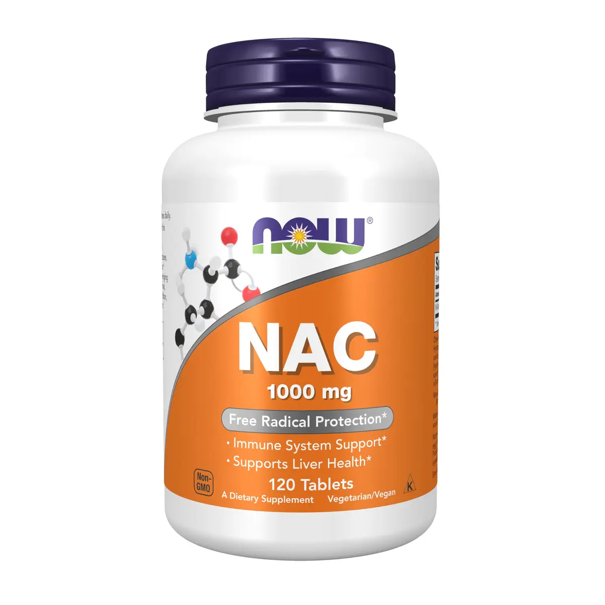 NOW Supplements NAC 1,000 mg | Free Radical & Immune Support | 120 Tablets - main product image