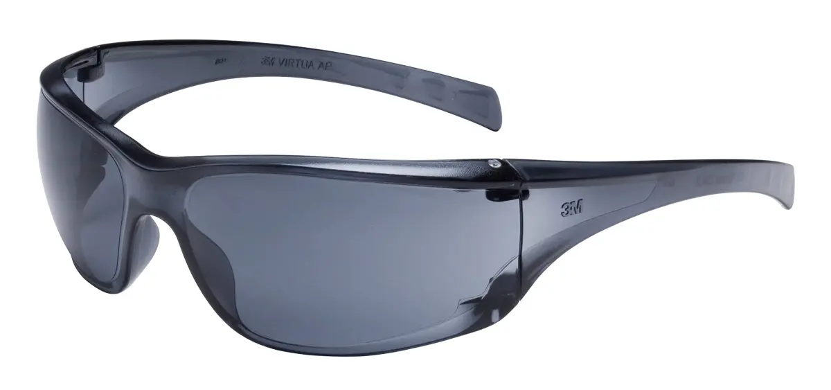 3M Virtua AP Safety Glasses with Side Shields, Anti-Fog Anti-Scratch Gray Lens, Gray Frame, 1 oz | ANSI Z87.1 High Impact Rated - main product image