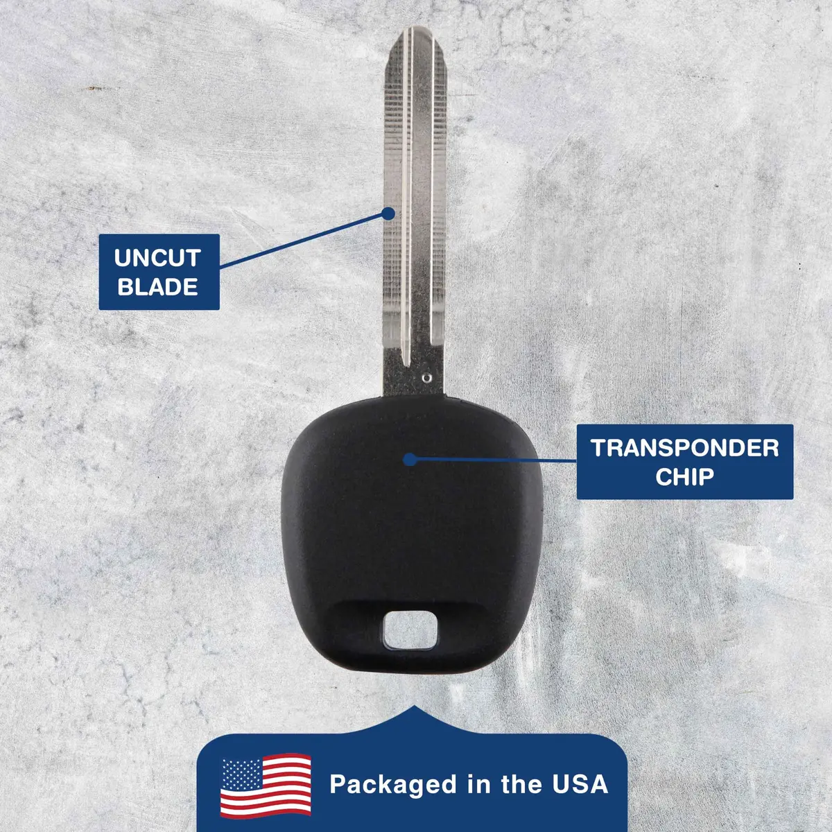 KeylessOption Toyota Transponder Chip Key 2003-2013 | OEM Replacement, 4D-67 Transponder, Dealer/Locksmith Program Needed - view 5