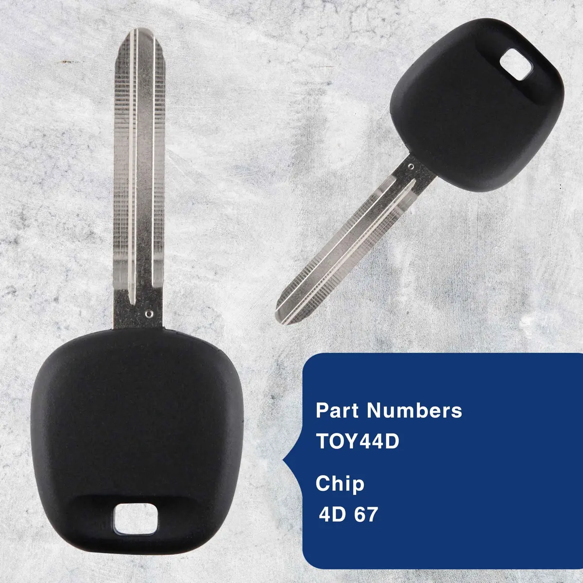 KeylessOption Toyota Transponder Chip Key 2003-2013 | OEM Replacement, 4D-67 Transponder, Dealer/Locksmith Program Needed - view 4