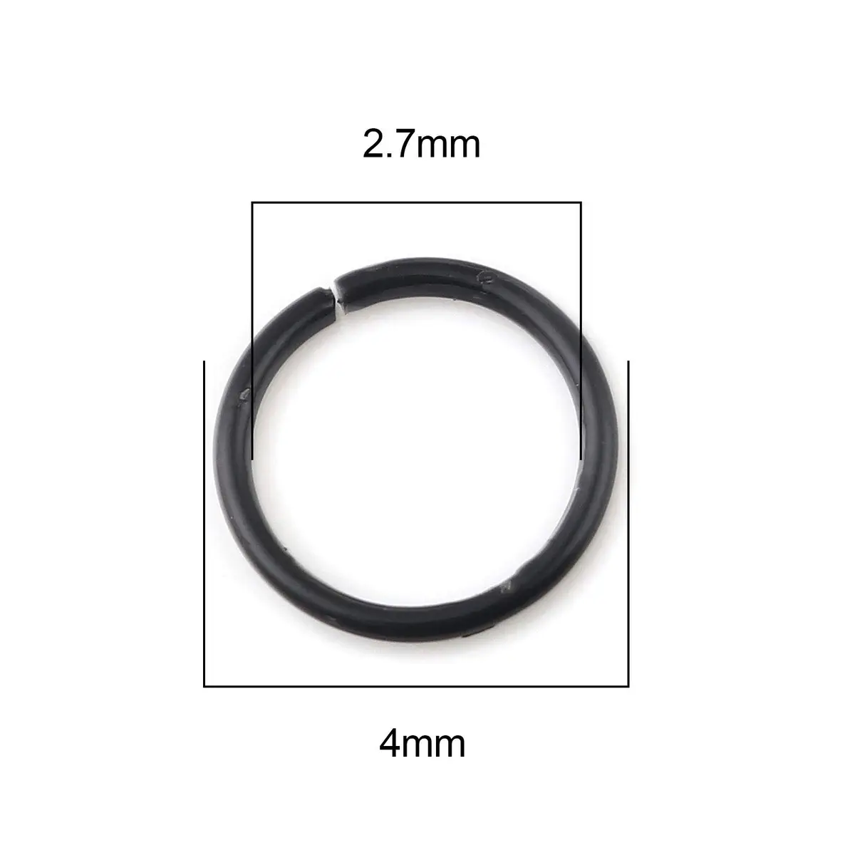 HDSupplies 200 Pieces - 4mm Jump Rings - Black | Jewelry Findings for Jewelry Making - view 2