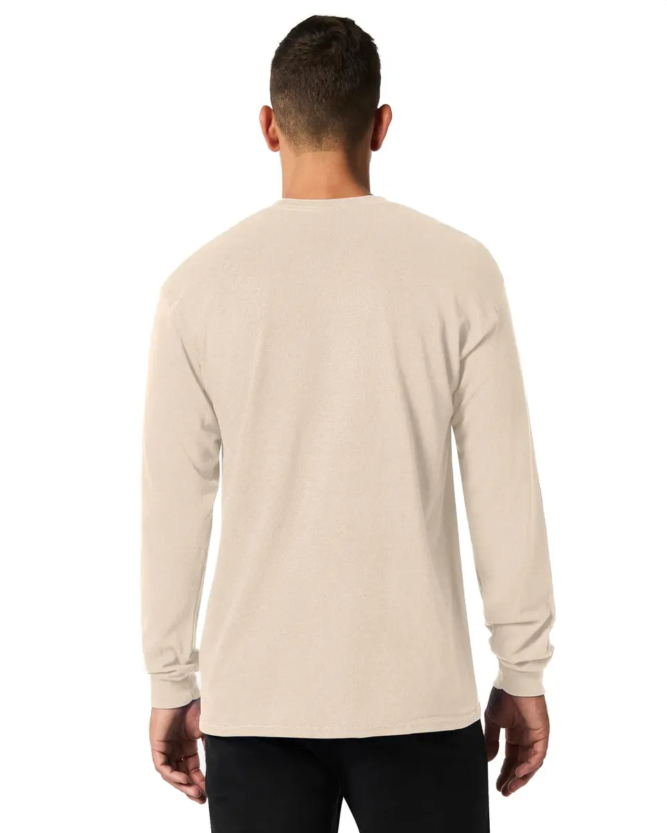 Gildan Men's Ultra Long Sleeve Rib-Knit Cuffs T-Shirt, Medium, Sand | 100% Cotton Jersey, Regular Fit - view 2