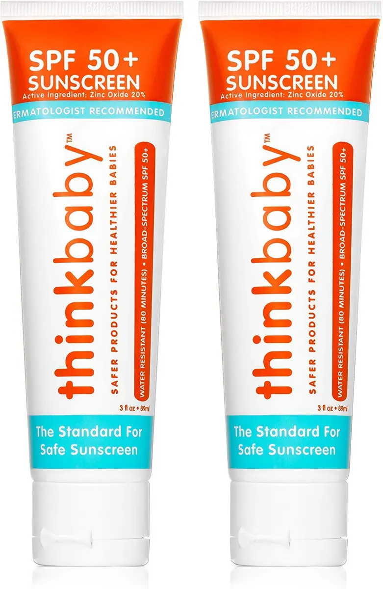 Thinkbaby SPF 50+ Broad Spectrum Organic Sunscreen 3 oz | Water-Resistant, Cruelty-Free - main product image