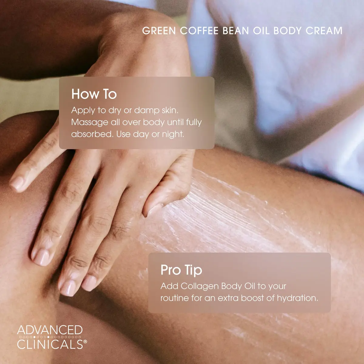 Advanced Clinicals Green Coffee Bean Thermo - Firming Body Lotion 16 Oz | Caffeine & Collagen Moisturizer for Firm, Smooth Skin - view 7