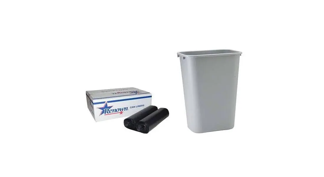 Renown Trash Can Liners 24" x 32" | Heavy-Duty 15 gal Black (Pack of 50) - view 2