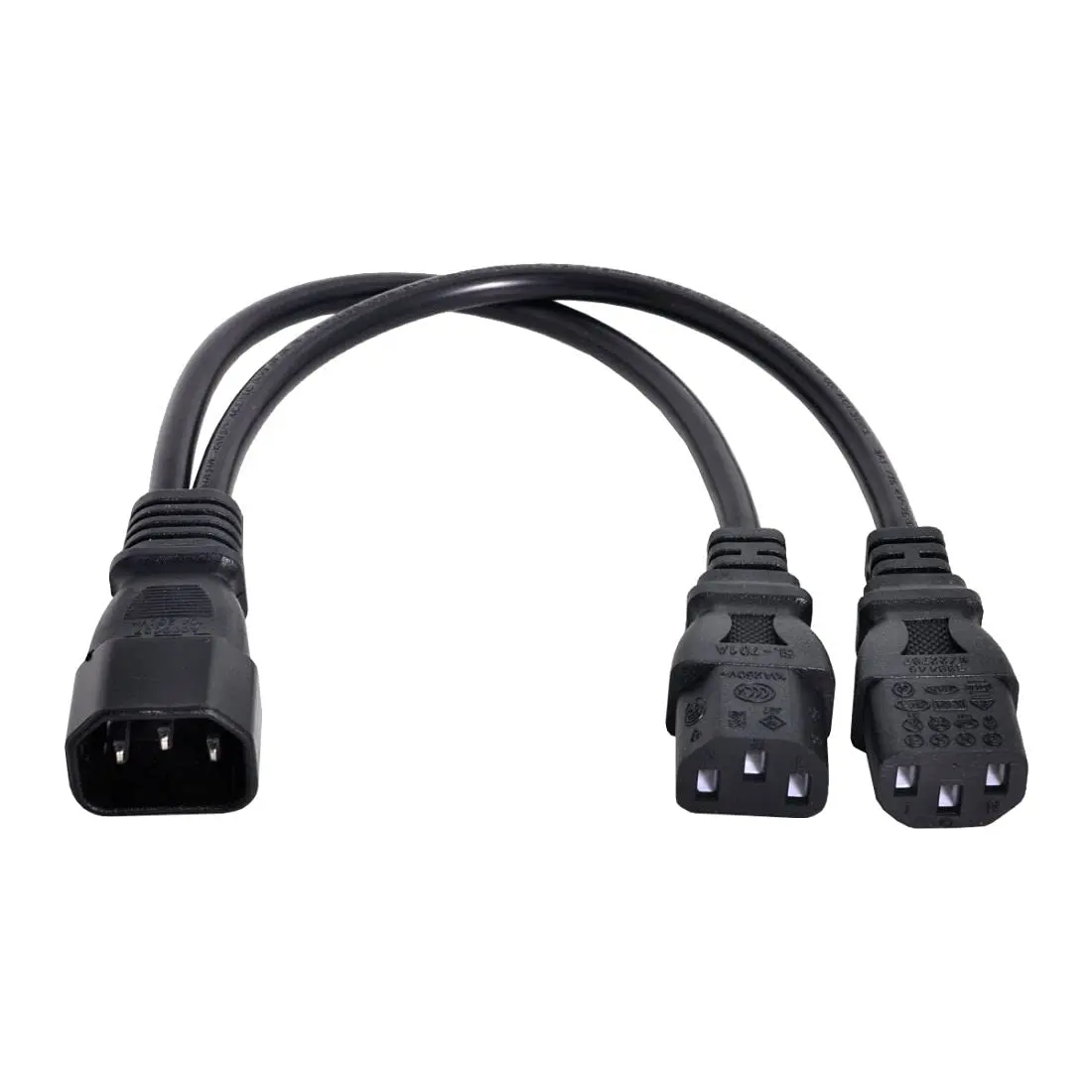 chenyang IEC 320 C14 Male 1 to 2 C13 Female Power Extension Cable 33cm | 10A 250V for Monitor & PC - view 6