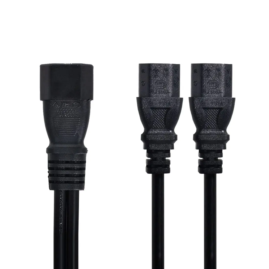 chenyang IEC 320 C14 Male 1 to 2 C13 Female Power Extension Cable 33cm | 10A 250V for Monitor & PC - view 7