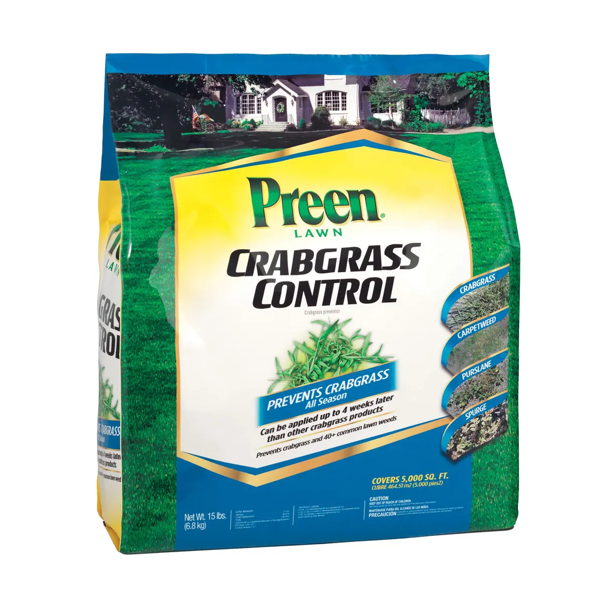 Preen Lawn Crabgrass Control 15 lb. Bag | Season-Long Weed Prevention & Control - main product image