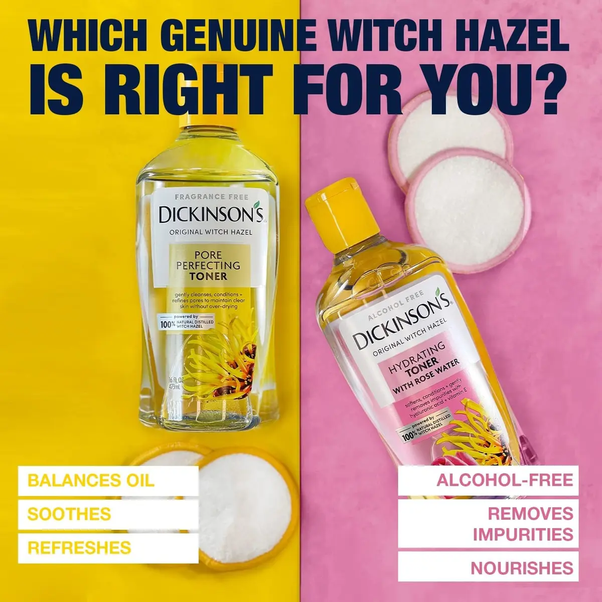Dickinson's Witch Hazel Hydrating Toner with Rosewater | 16 Fl Oz | Alcohol-Free, Hydrates & Refreshes Skin - view 6