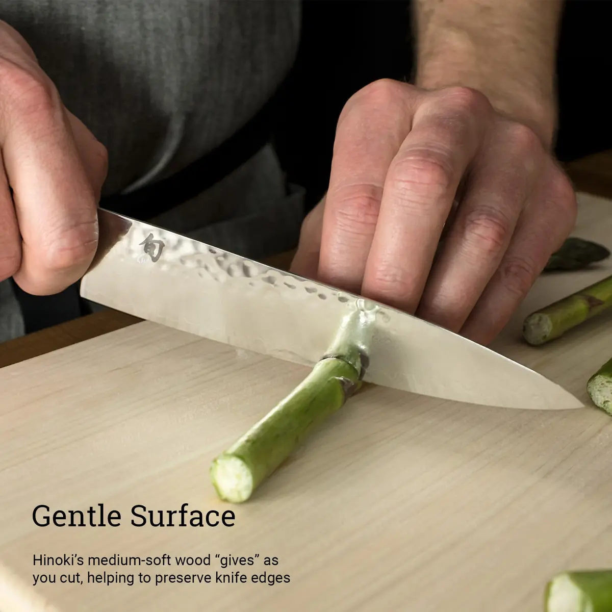 Shun Large Hinoki Cutting Board 17.75" x 11.75" | Japanese Hardwood Kitchen Essential - view 5