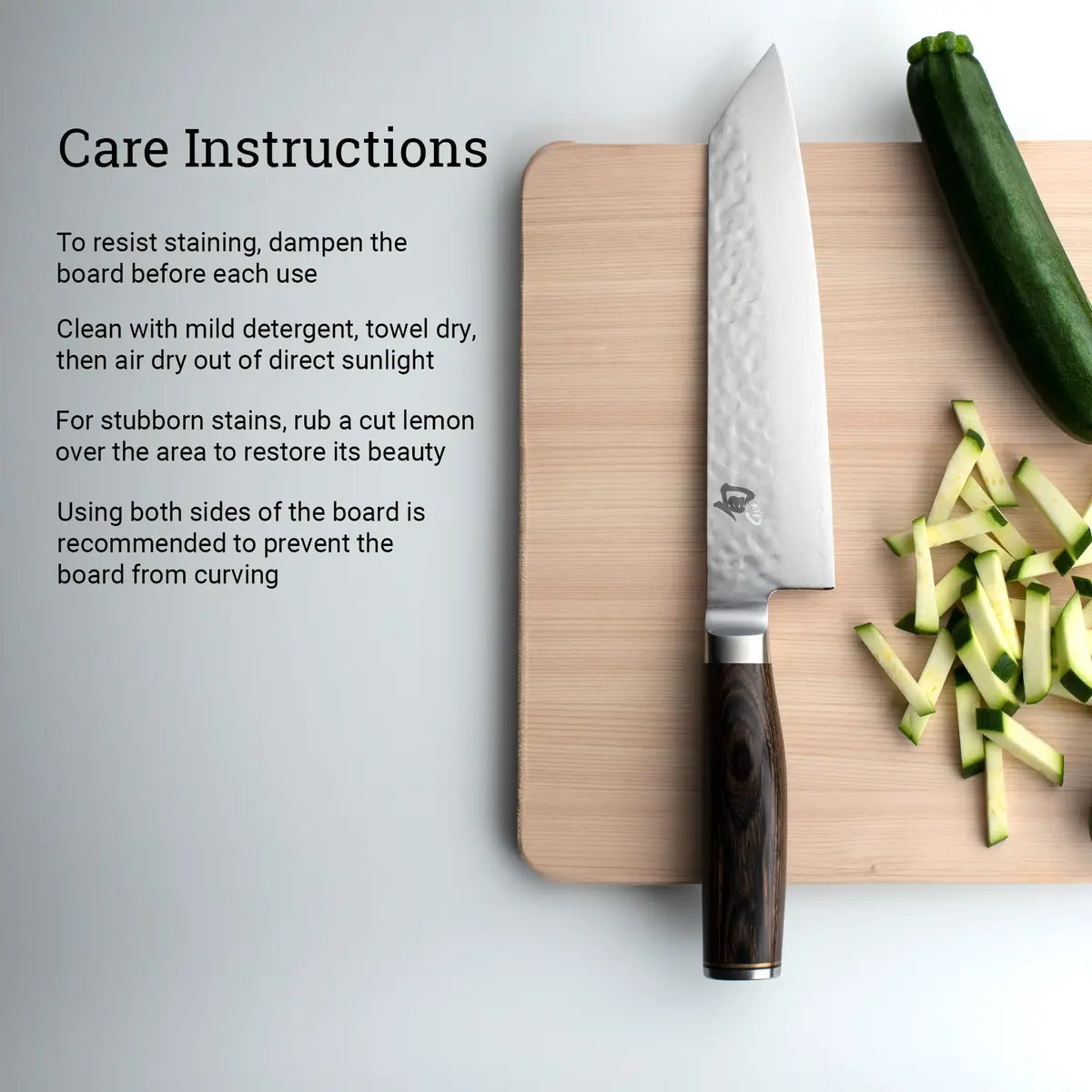 Shun Large Hinoki Cutting Board 17.75" x 11.75" | Japanese Hardwood Kitchen Essential - view 7