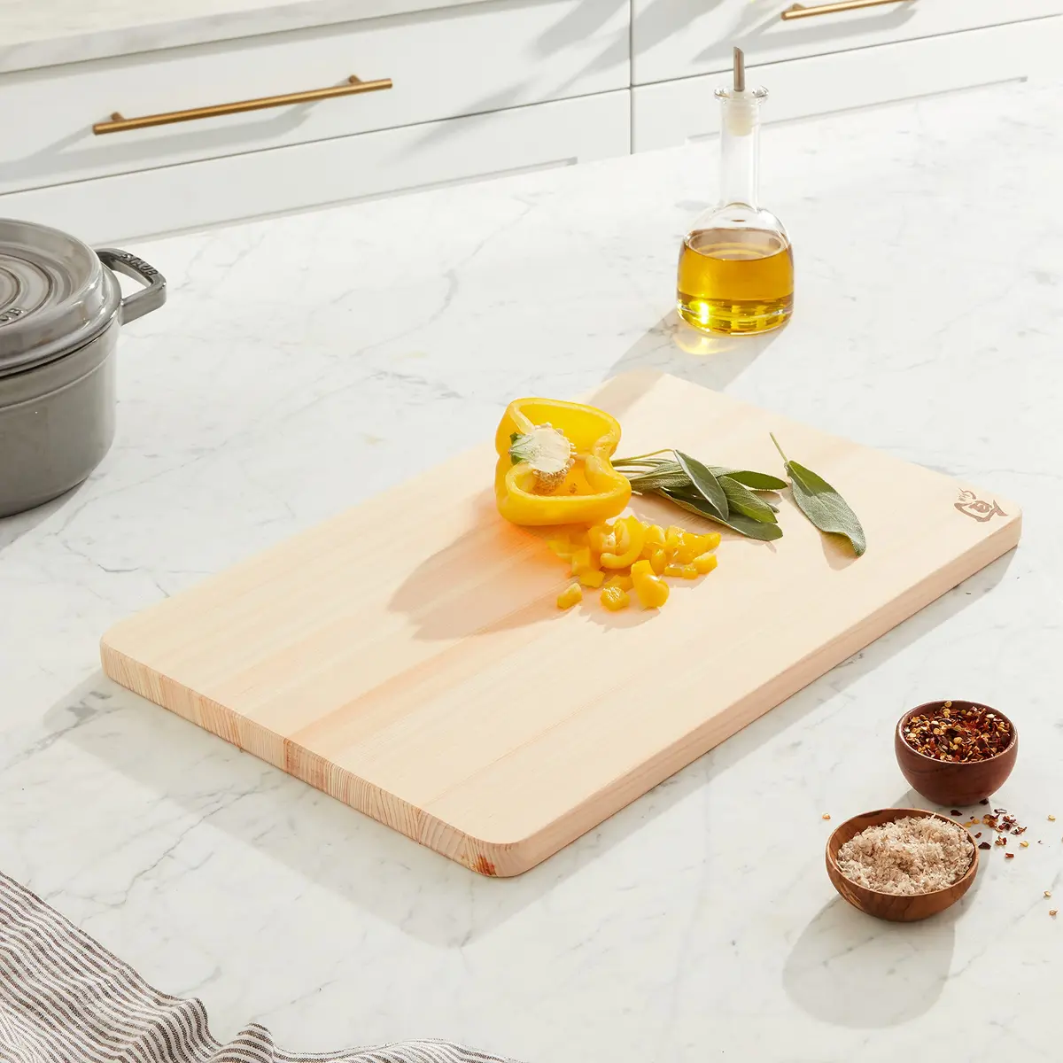 Shun Large Hinoki Cutting Board 17.75" x 11.75" | Japanese Hardwood Kitchen Essential - view 2