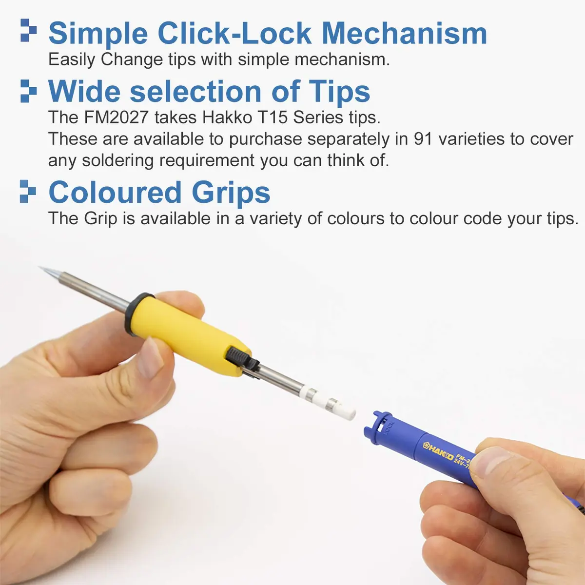 Hakko FM2027-01 Soldering Iron | Compatible with FX951, FX952, FM203, FM204, FM206 stations - view 3