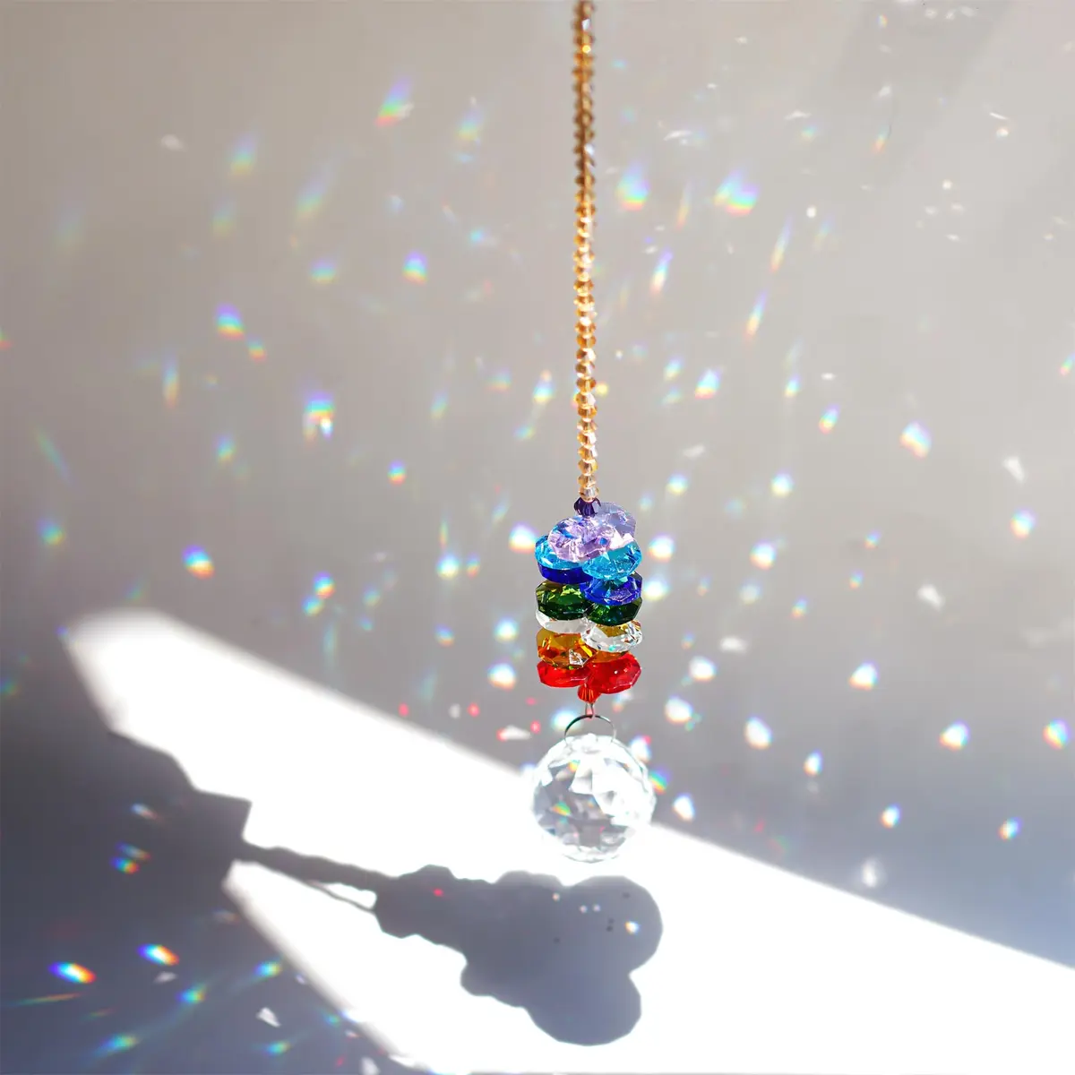 H&D Hyaline & Dora Crystal Suncatcher Ball Prism 24cm (9.5 inch) | Rainbow Maker for Garden & Home Decor - view 4
