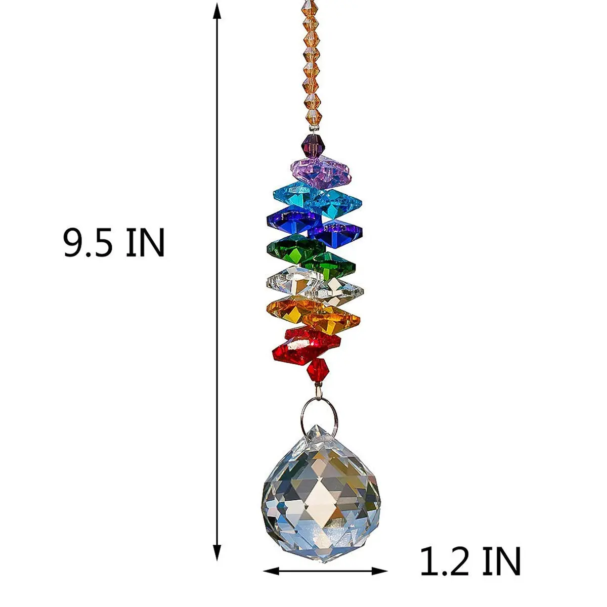 H&D Hyaline & Dora Crystal Suncatcher Ball Prism 24cm (9.5 inch) | Rainbow Maker for Garden & Home Decor - view 5