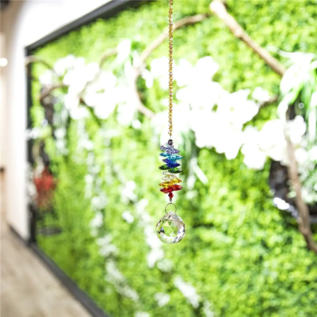 H&D Hyaline & Dora Crystal Suncatcher Ball Prism 24cm (9.5 inch) | Rainbow Maker for Garden & Home Decor - view 7