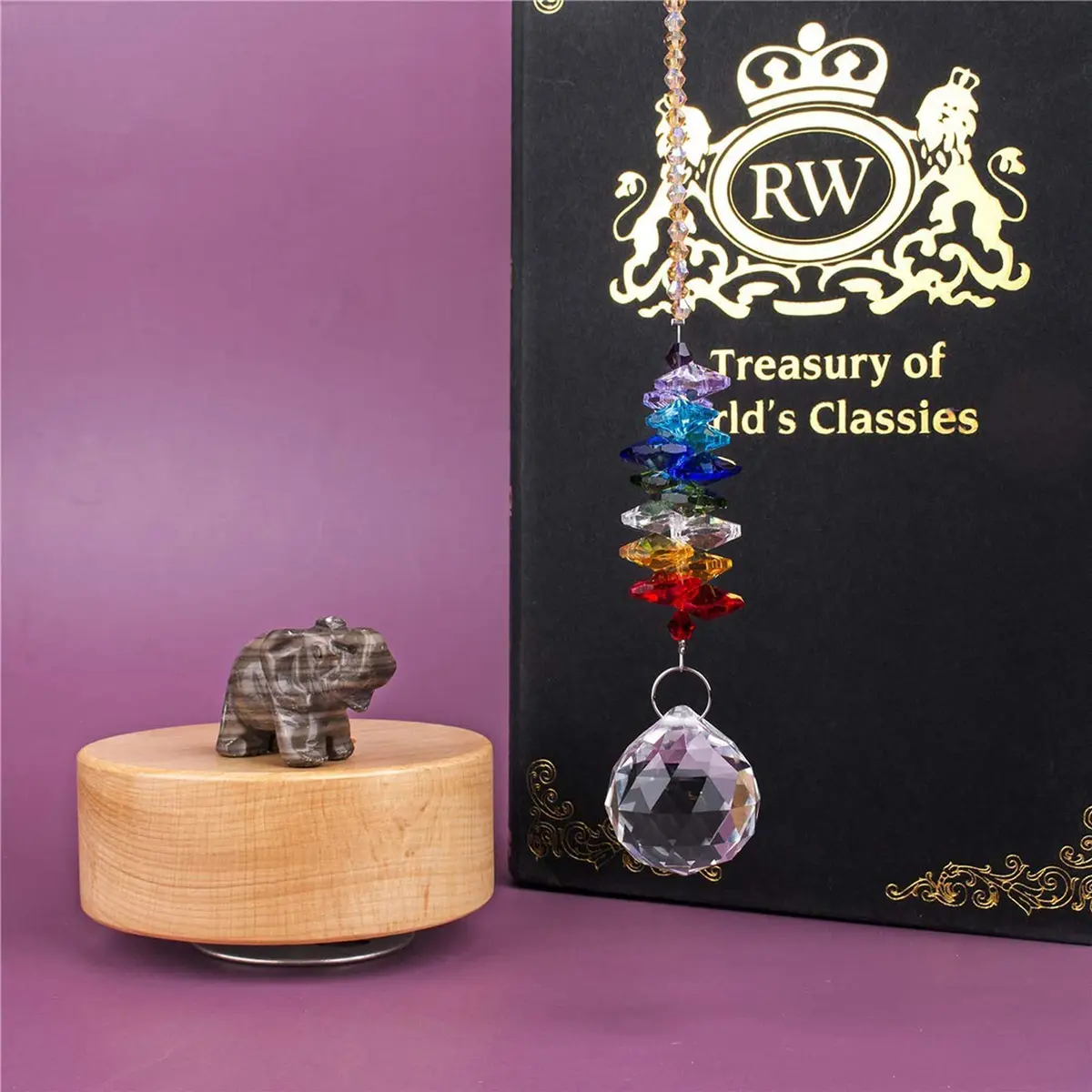 H&D Hyaline & Dora Crystal Suncatcher Ball Prism 24cm (9.5 inch) | Rainbow Maker for Garden & Home Decor - view 9