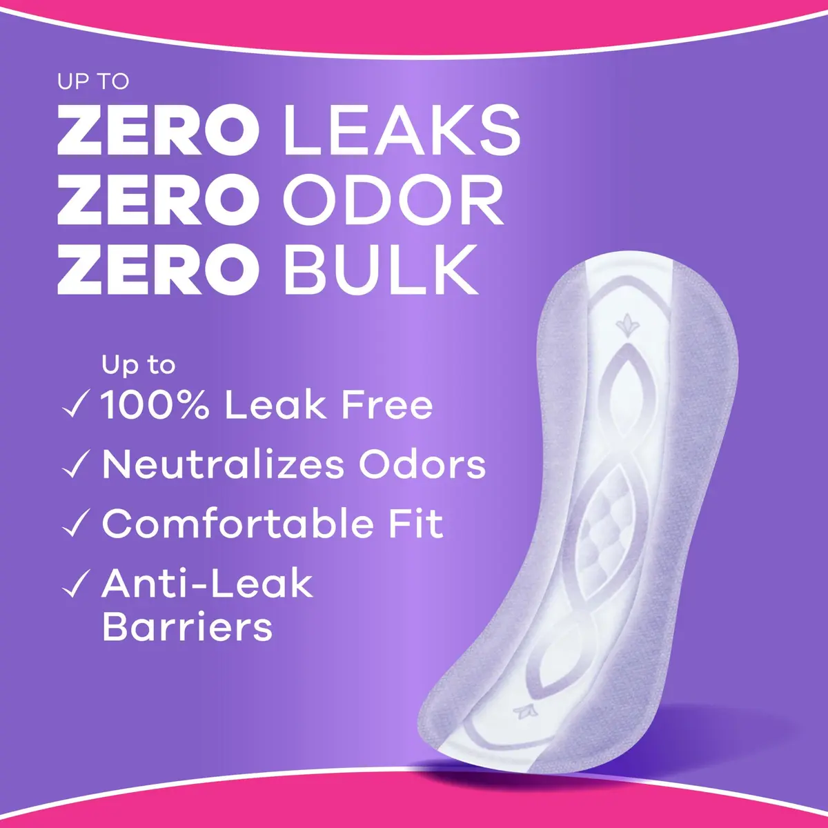 Always Discreet Incontinence Panty Liners for Women Size 2 | Up to 100% Leak-Free Comfort - view 3