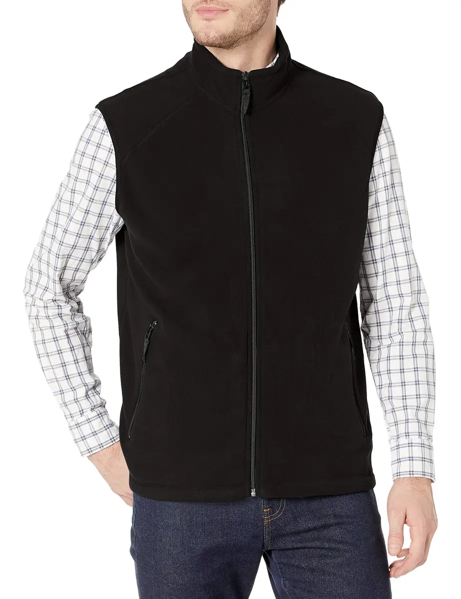 Cutter & Buck Summit Full-Zip Microfleece Vest, Black, Small | Layered Performance Vest - main product image