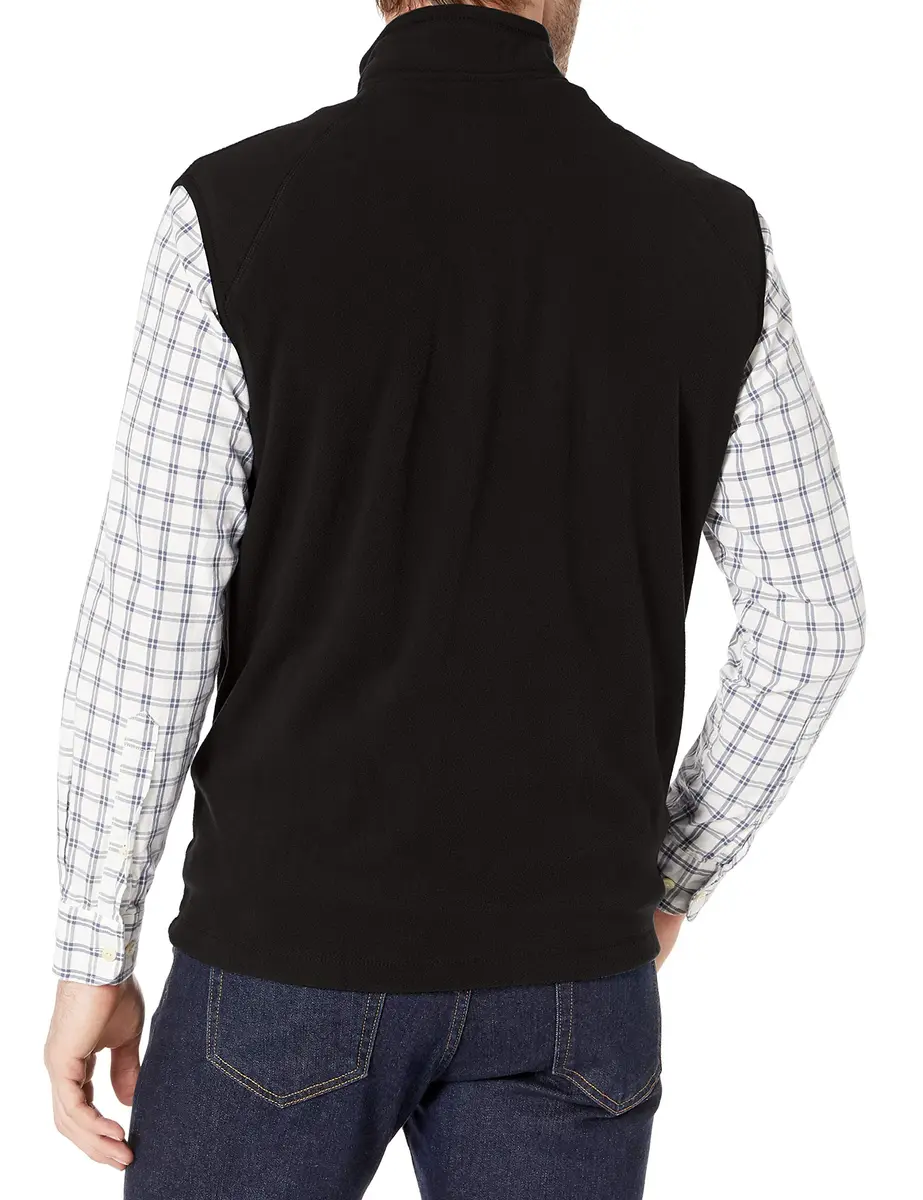 Cutter & Buck Summit Full-Zip Microfleece Vest, Black, Small | Layered Performance Vest - view 2
