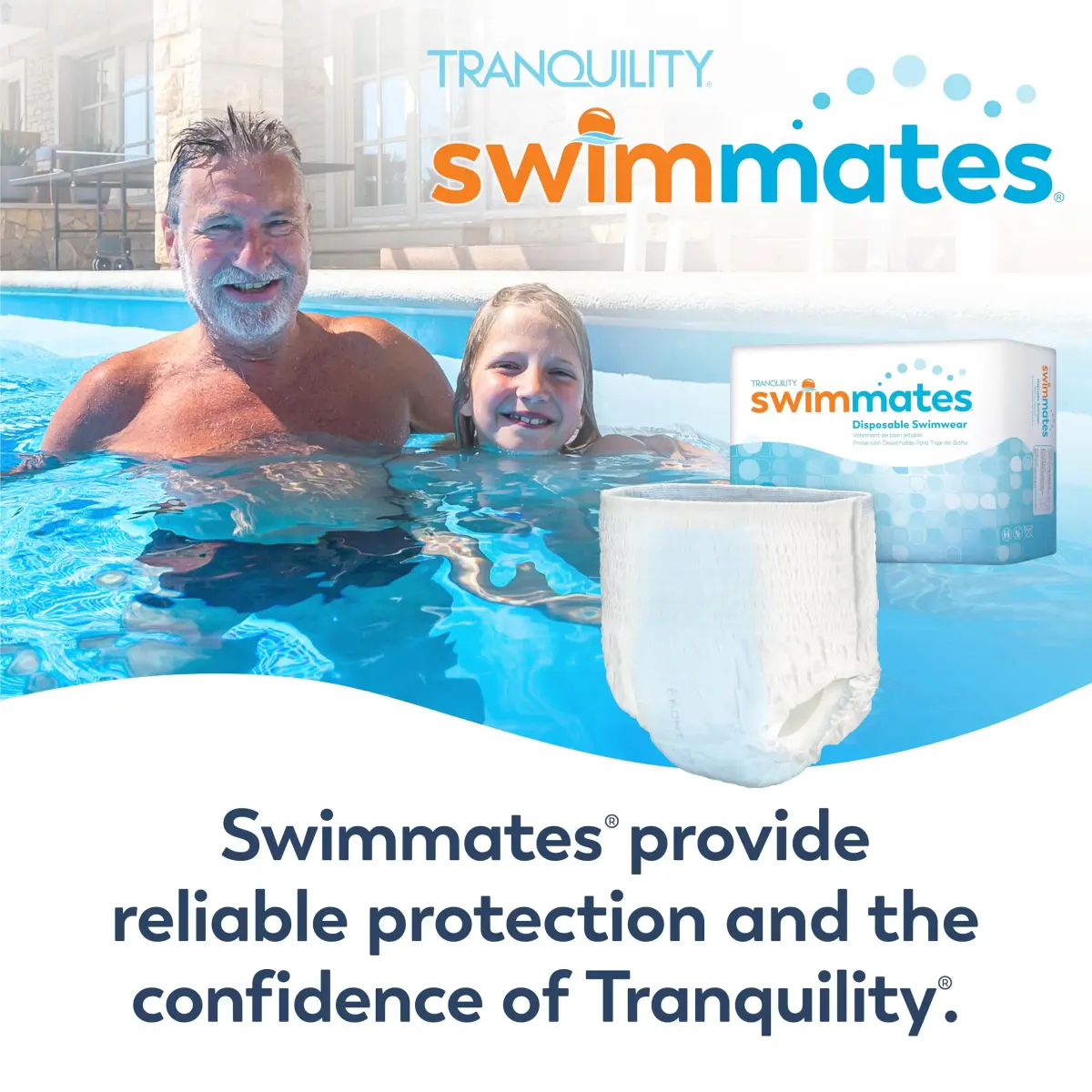 Swimmates Disposable Adult Swim Diapers Large (18 Count) | Bowel Incontinence Protection - view 6