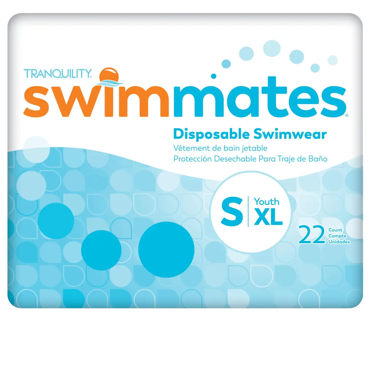 Swimmates Disposable Adult Swim Diapers Youth XL/Adult S (88 Count) | Bowel Incontinence Containment for Pools & Beaches - main product image