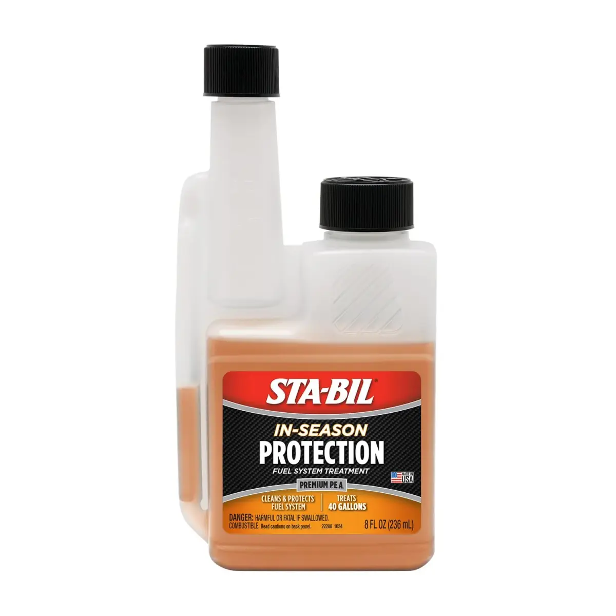 STA-BIL In-Season Protection Fuel System Treatment & Injector Cleaner 8 Fl Oz (237ml) | Cleans Injectors, Boosts MPG - main product image