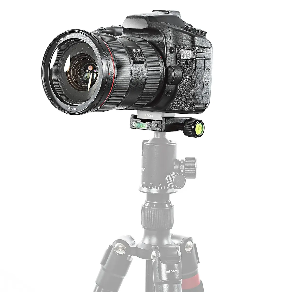 Neewer Aluminium 50mm Quick Release Plate QR Clamp 3/8-inch with 1/4-inch Adapter and Built-in Bubble Level | Durable Camera Support Accessory - view 5