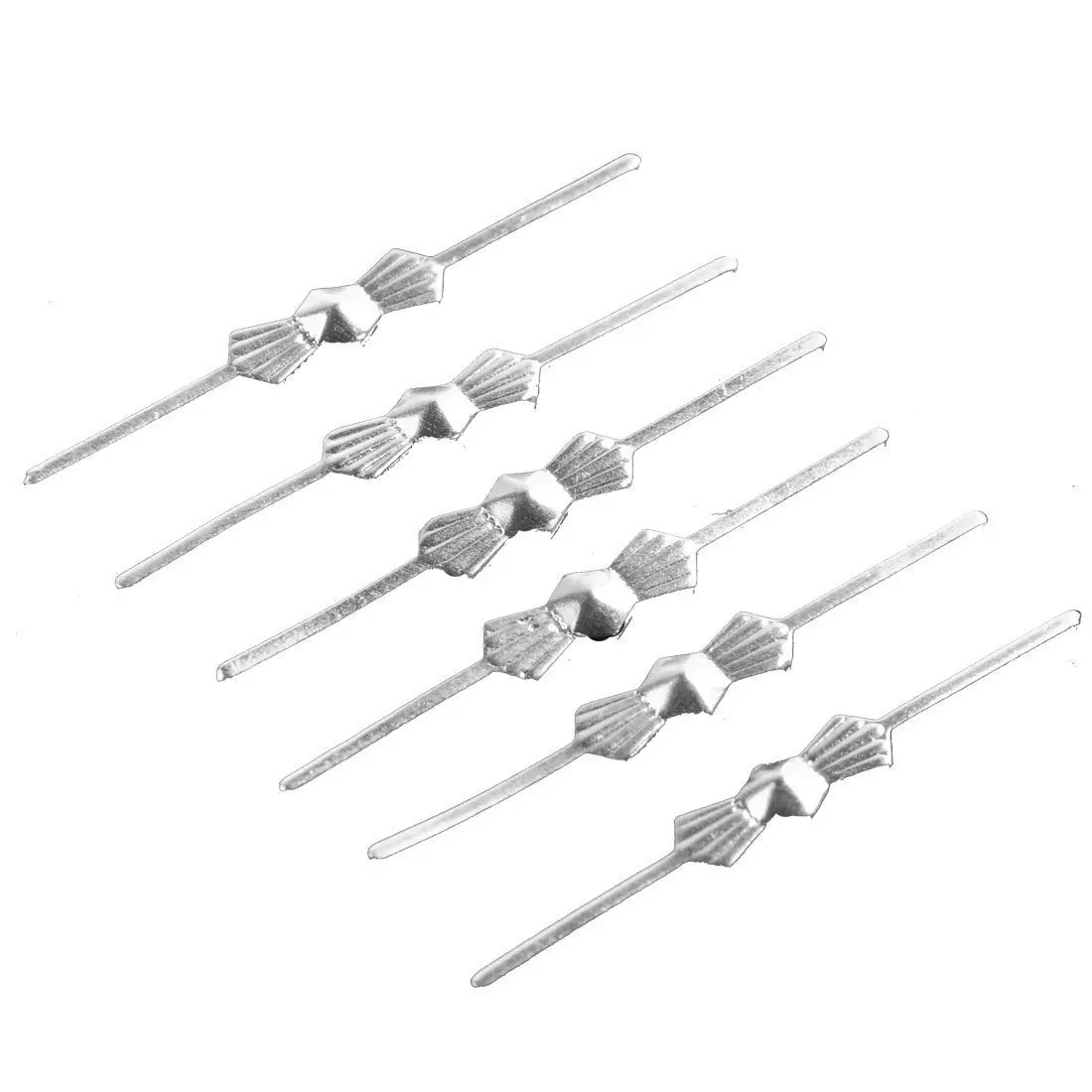 H&D HYALINE & DORA 100 Pcs 30mm Chrome Bow Tie Clips for Chandelier Lamp Crystals | Secure Large Crystal Hanging - main product image