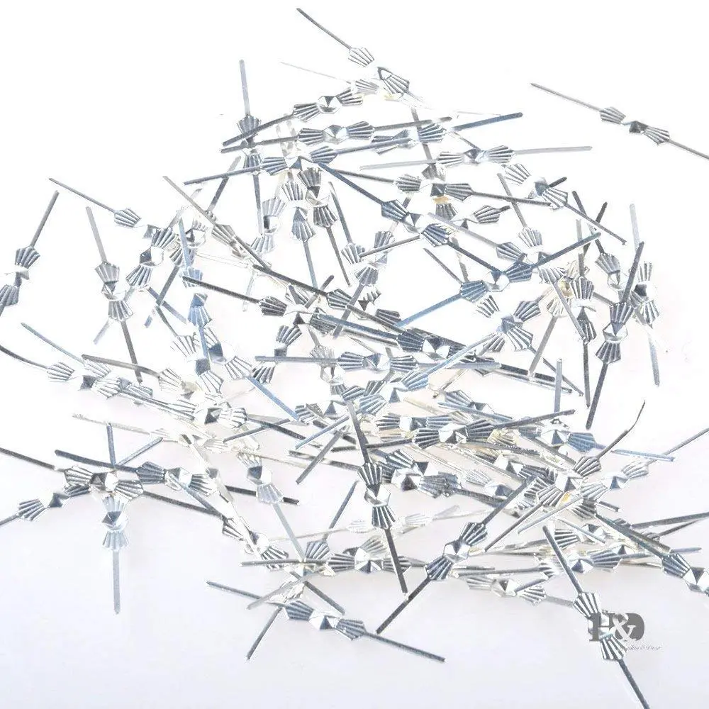 H&D HYALINE & DORA 100 Pcs 30mm Chrome Bow Tie Clips for Chandelier Lamp Crystals | Secure Large Crystal Hanging - view 5