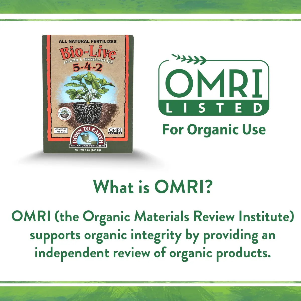 Down To Earth All Natural Fertilizers Organic Bio-Live 25 lb | Organic Bio-Fertilizer with Beneficial Microbes - view 9