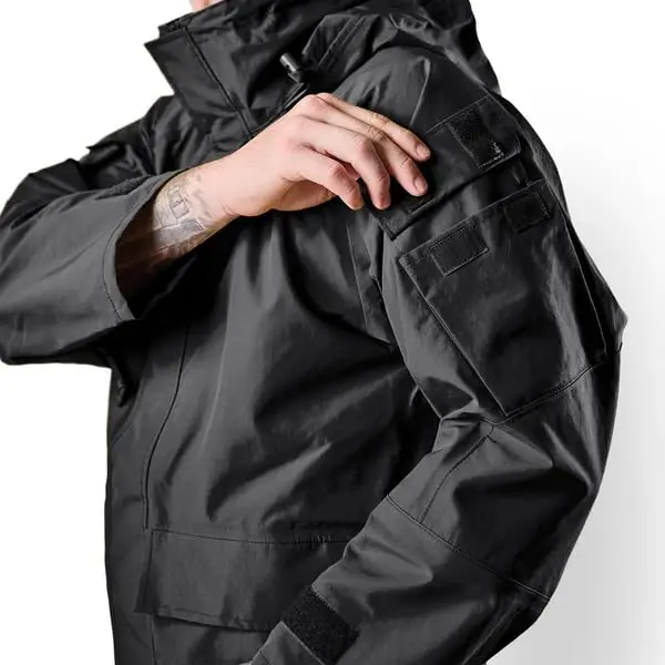 Tru-Spec Outerwear Series H2O Proof Gen2 ECWCS Breathable Parka with Hood and Ventilation for Outdoor Use, Black - Small | Waterproof Tactical Jacket - view 10