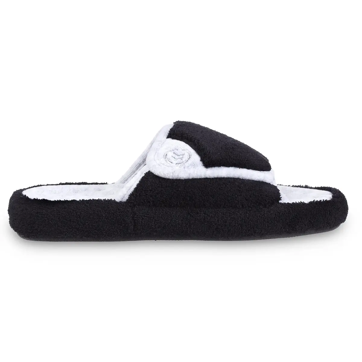 isotoner Women's Indoor/Outdoor Slip-on Terry Spa Slide Slippers 6.5-7 | Memory Foam Comfort & Adjustable Fit - view 5