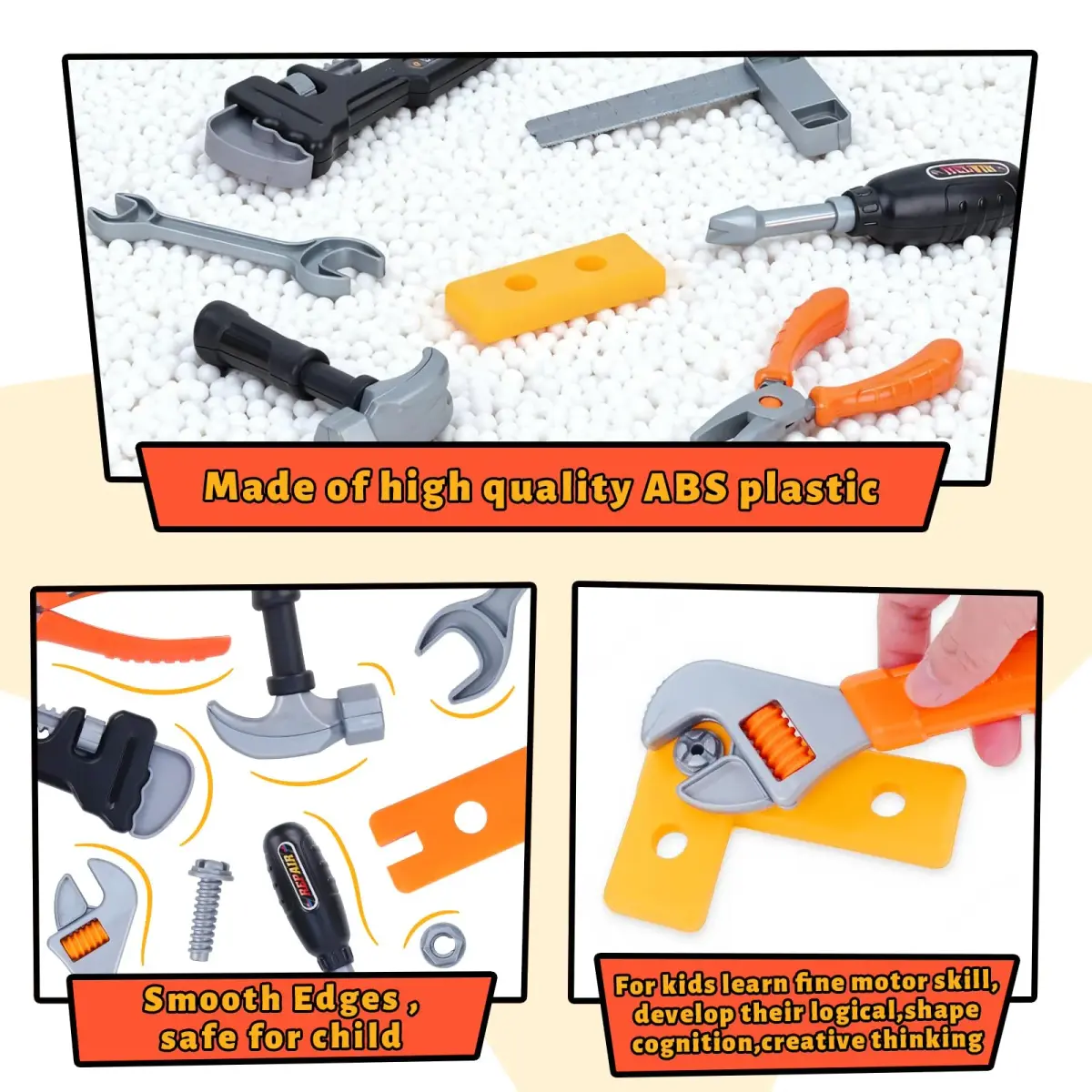 Magic4U Kids Tool Set with Tool Bag, 26 Pieces | Pretend Play Toy for Ages 3-8 - view 6