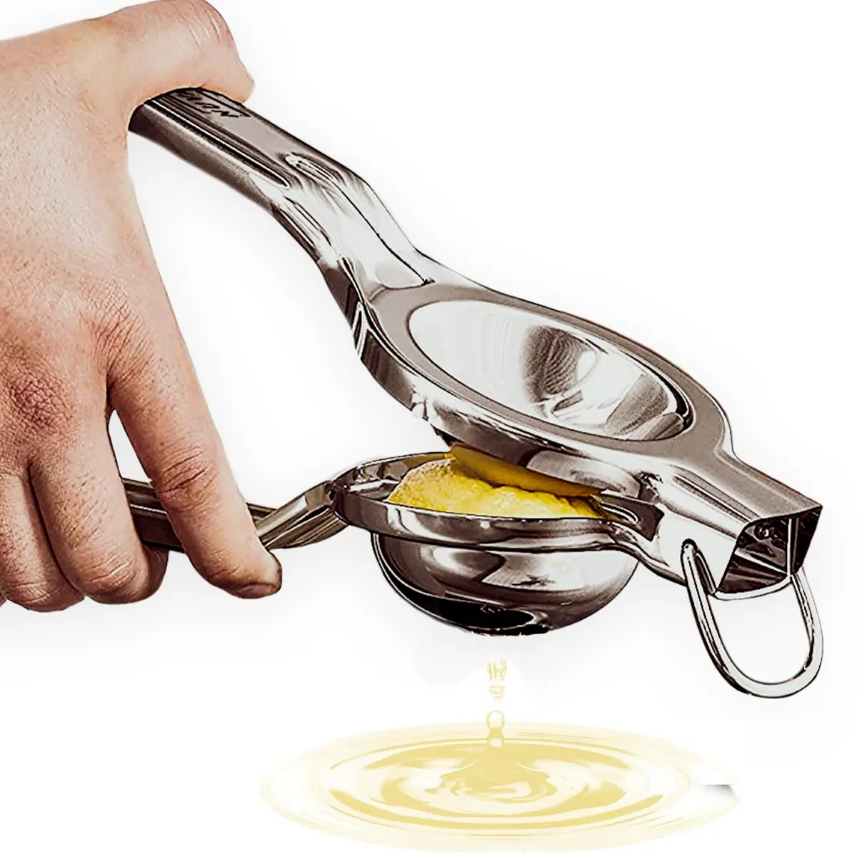 Nuvantee Lemon Squeezer | 18/10 Stainless Steel Manual Citrus Press, 2.75" Bowl, Rust-Resistant - main product image