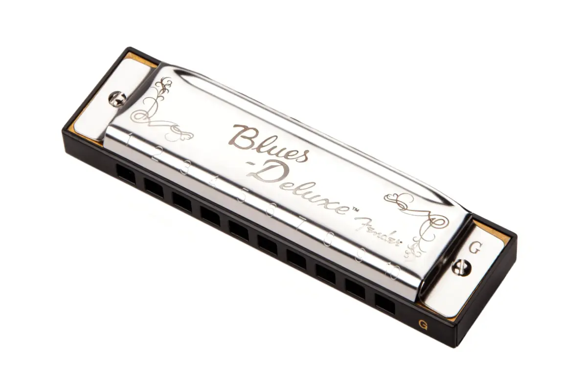 Fender Blues Deluxe Harmonica, Key of G | Traditional Shape, Brass Reeds - main product image