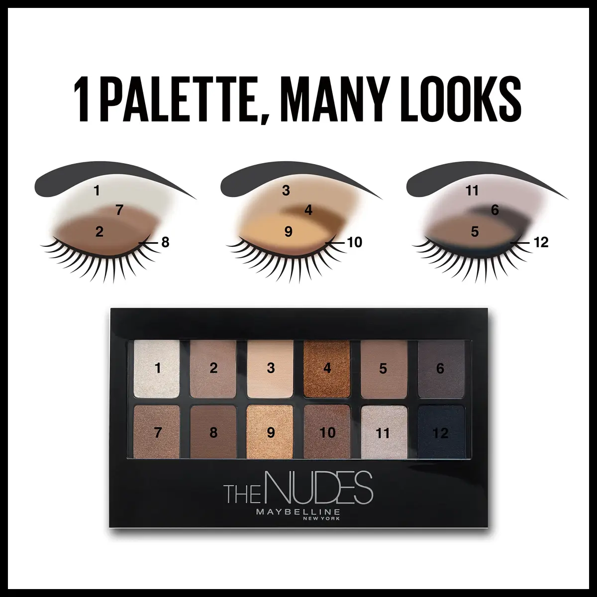 Maybelline New York The Nudes Eyeshadow Palette | 12 Shades for Infinite Looks - view 5